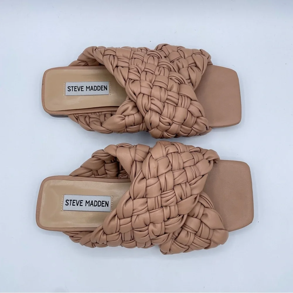 Steve Madden Marina Braided Sandals 6 Tan